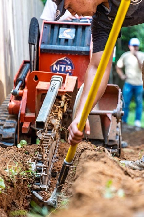 Drainage trencher