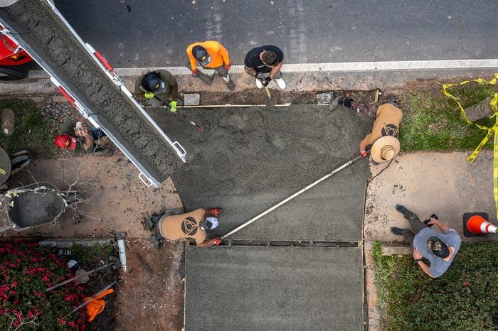 Driveway pour aerial